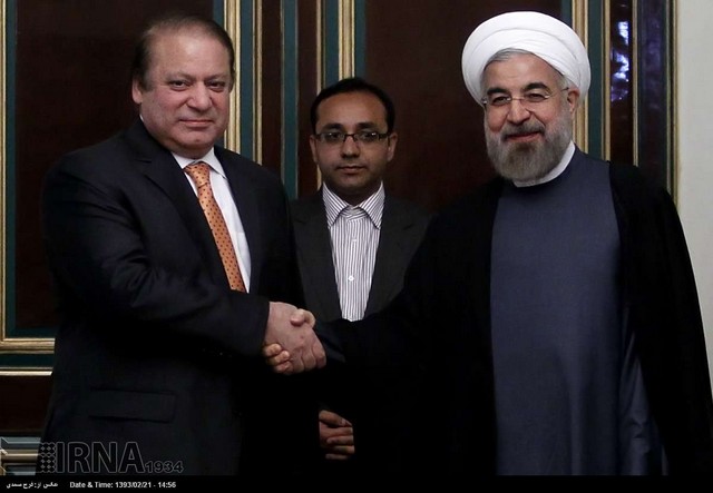 دیدار نواز شریف با روحانی (عکس)