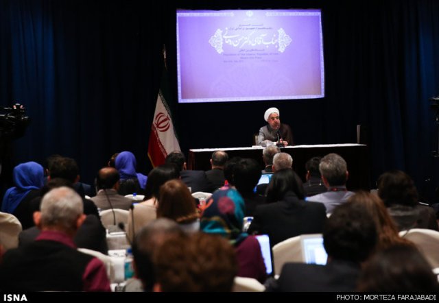 نشست خبری روحانی در نیویورک (عکس)