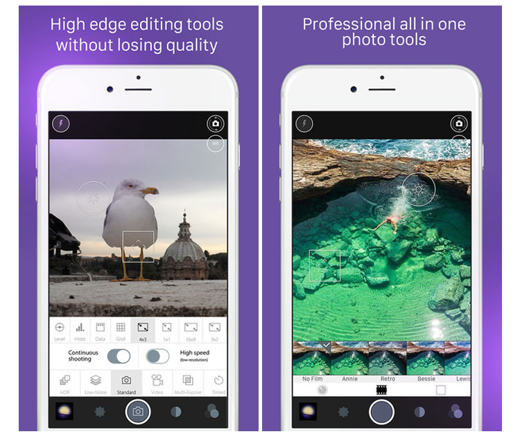 عکاسی حرفه‌ای در آیفون با اپلیکیشن iCamera