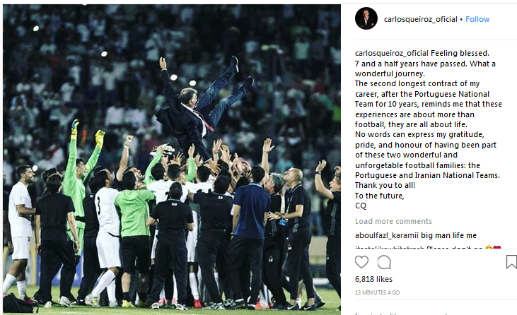 خداحافظی کارلوس کی روش با تیم ملی ایران (+عکس)
