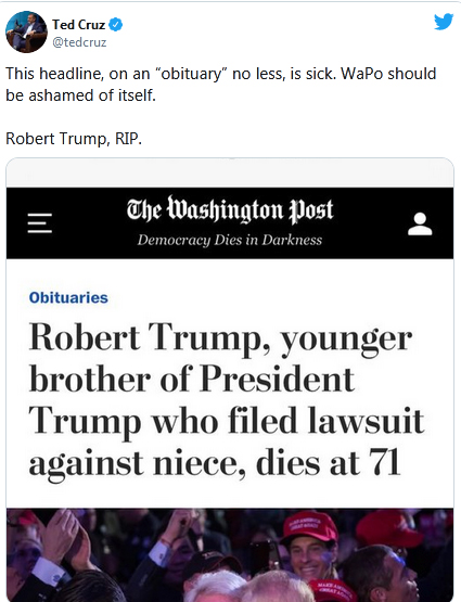 ترامپ عزادار برادر شد (+عکس)