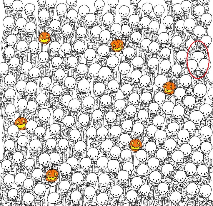 روح در سرزمین اسکلت ها را پیدا کنید (معمای تصویری) روح در سرزمین اسکلت ها را پیدا کنید (معمای تصویری)