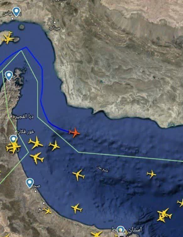 شناسایی و اخطار نیروی دریایی ارتش به هواپیما‌ی آمریکایی در مرز آبی ایران