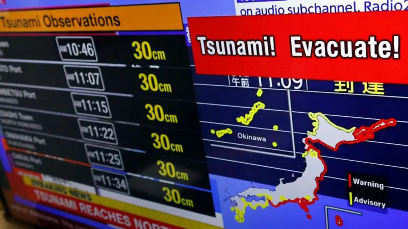 زلزله ۸.۸ ریشتری در شرق دور روسیه /  امواج سونامی به ارتفاع ۳ تا ۴ متر / هشدار سونامی و تخلیه در ساحل آمریکا و ژاپن / تخلیه نیروگاه اتمی فوکوشیما ژاپن